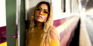woman wearing sunglasses