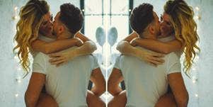 man holding a woman