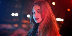 woman at night