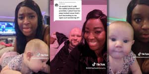 Black mom, her interracial child, and white husband