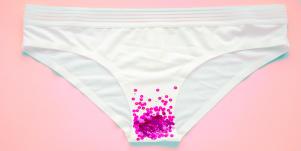 underwear with menstrual stain