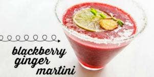 Blackberry Honey-Ginger Martini