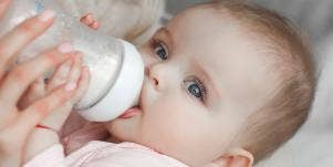baby with bottle