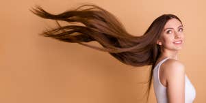 Woman with long hair