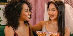 Bride, bridesmaid