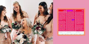 Bridal party, text message