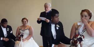 bride, wedding, father