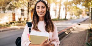 Girl going to college