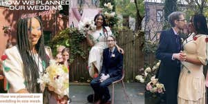 bride and groom, wedding, backyard 