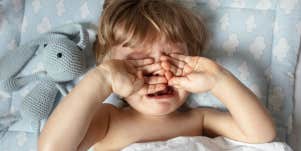 toddler wakes up crying at night from teething pain