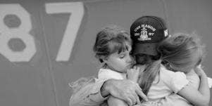 dad and kids