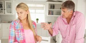 Dad and daughter arguing