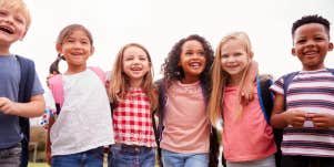 happy kids at school