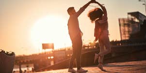 man and woman dancing