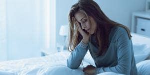 exhausted woman
