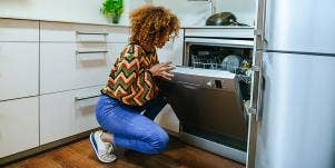 woman at dishwasher