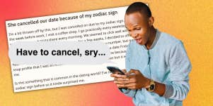 man texting