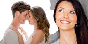 woman thinking of couple in love 