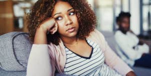 Woman having issues with man