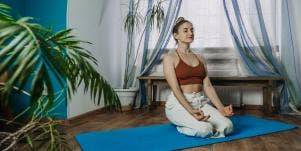 woman meditating