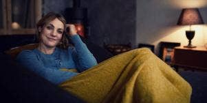 smiling woman relaxing