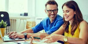 couple going over finances together