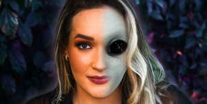 woman with alien features