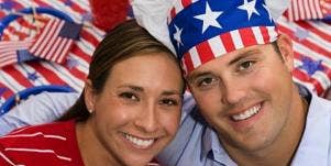 patriotic couple