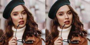 woman holding glasses to her mouth