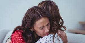 women hugging
