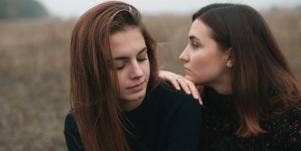 two friends thinking