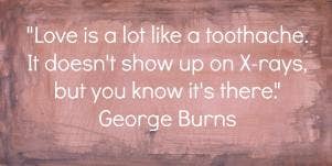 george burns funny love quote