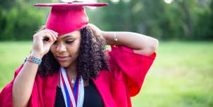 Woman graduating