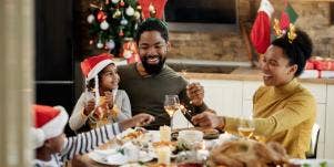 family having Christmas dinner