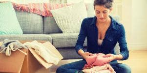 woman decluttering hoarding