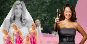 Wedding toast and bride