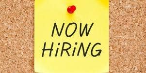 now hiring post it