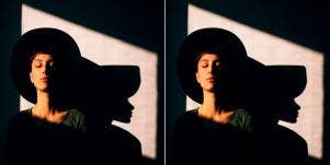 woman and shadow behind her