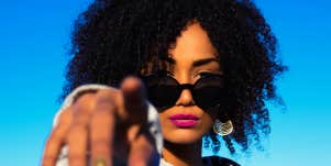 woman wearing sunglasses