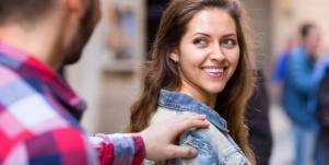 girl smiling at guy