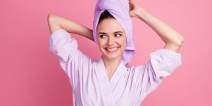 woman just washed her hair