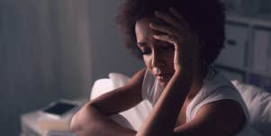 depressed woman