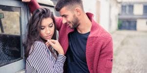 man flirting with woman