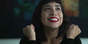 hopeful woman