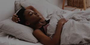 woman sleeping in bed
