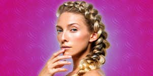 woman with a french braid