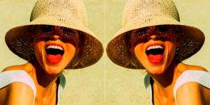 woman with open mouth