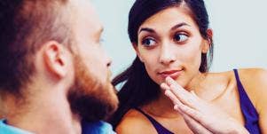 woman talking to man
