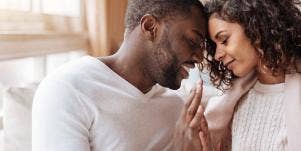man and woman embracing