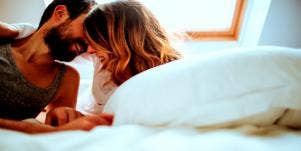 woman getting ready to make her man come